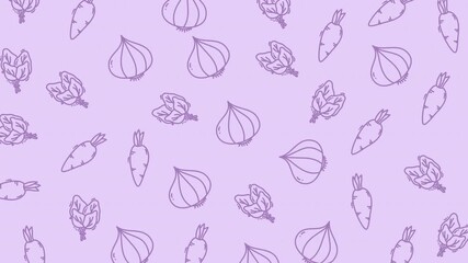 pattern of onions, carrots, and leafy greens suitable for recipes, food blogs, agricultural content, or healthy lifestyle designs. 