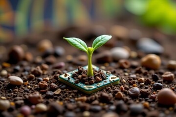 Emerging Seedling Decorative Tile Outdoor Setting