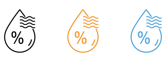 Humidity icon vector. climate control, weather, and environmental symbol. vector illustration.