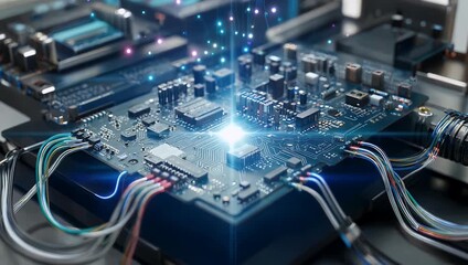 futuristic 4K composition showing glowing “2026” floating circuit board enhanced bokeh lights emphasize digital innovation technological celebration themes - Powered by Adobe