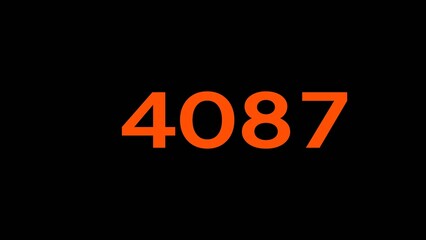 Number counting illustration. Mathematics number text. Numeric typography of numbers.