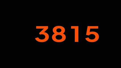 Number counting illustration. Mathematics number text. Numeric typography of numbers.