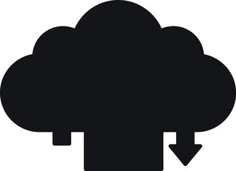 Cloud upload icon data transfer storage technology vector vector