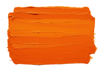 Orange paint stroke texture transparent background cutout png