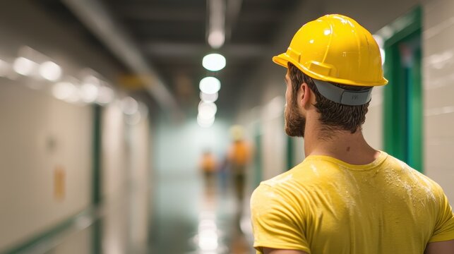 Water service crew attending a technical training session inside a maintenance facility