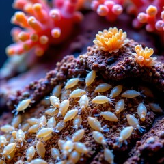 Vibrant Underwater Coral Scene with Marine Life