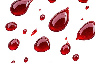 Abstract red droplets on a black background