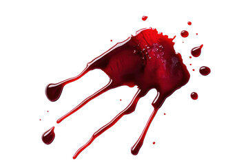 Vibrant red liquid splatter against a dark background