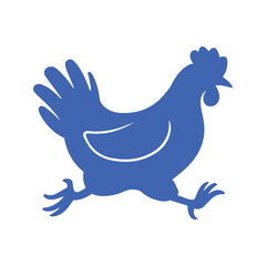Chicken crossing the road Icon