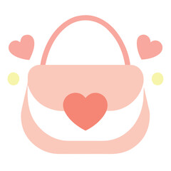 Baby girl diaper bag vector illustration soft pin.