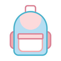 Simple line filled baby school bag pastel borders.
