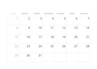 2026 Wall Calendar Cream Purple Aesthetic Floral Watercolor Illustration Year 2026 Wall Calendar