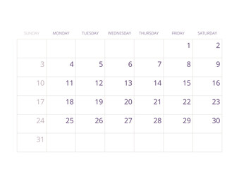 2026 Wall Calendar Cream Purple Aesthetic Floral Watercolor Illustration Year 2026 Wall Calendar