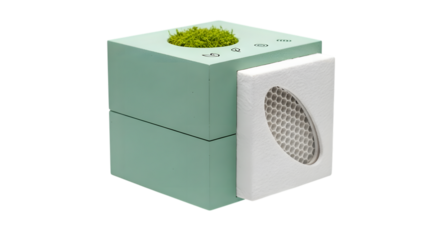 Compact indoor garden cube isolated on transparent background