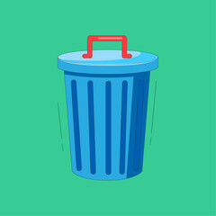 Dustbin new icon illustration