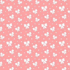 seamless pattern ribbon with hearts
