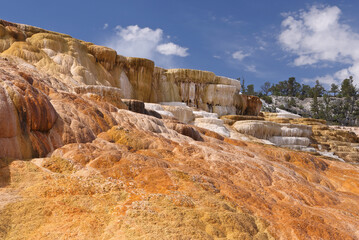 Mammoth hot springs in Yellowstone National Park, Wyoming