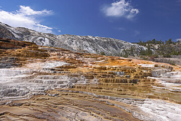 Mammoth hot springs in Yellowstone National Park, Wyoming