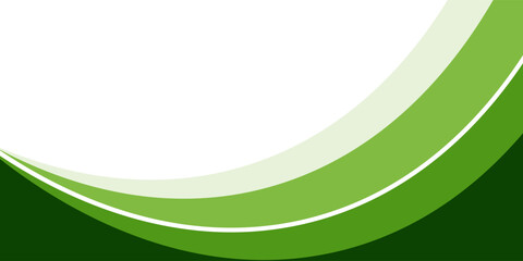 Abstract green wave background, Vector green line background curve element with white space for text and message design, overlapping layers.