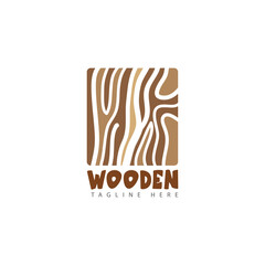 Wood texture logotype, wooden texture icon, isolated vector emblem, lumberjack pattern
