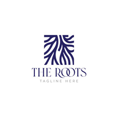 Roots vector logotype, underground roots sprouting or seeding vector, brand identity