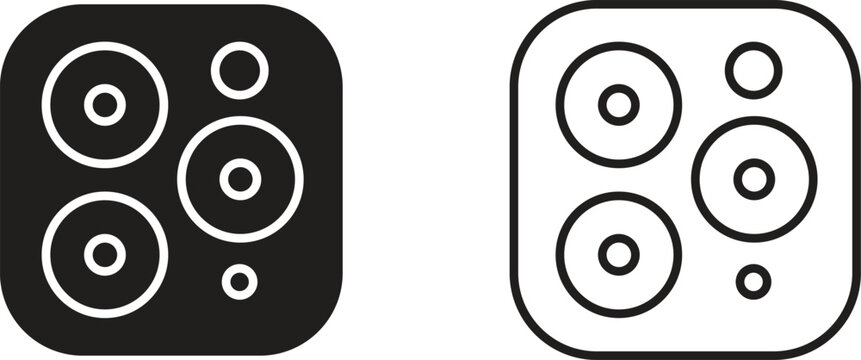 Multi-Lens Camera Module Vector Icons - Smartphone Photography, Mobile Technology and Sensor Array