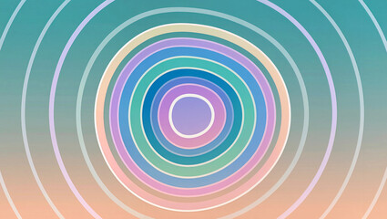 Naklejka premium Vibrant concentric circles create a calming visual experience