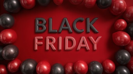 Black friday sale red and black promotional background