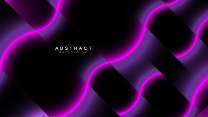 Abstract purple digital dynamic circle line on dark background. Futuristic hi-technology concept. Sound wave. Vector illustration