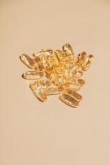 Transparent capsules with fish oil containing Omega-3 and Omega-6