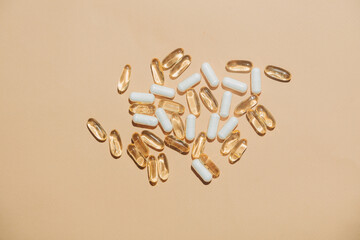 Transparent capsules with fish oil containing Omega-3 and Omega-6