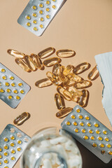 Transparent fish oil capsules with Omega-3 and Omega-6