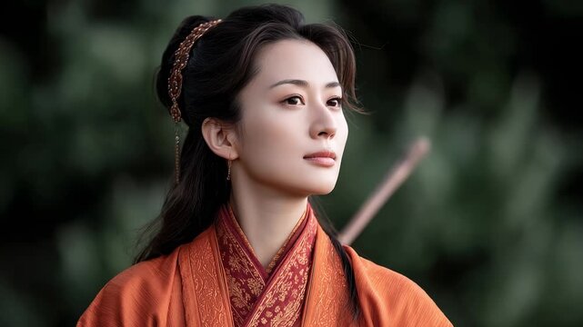 Tang Dynasty Woman Graceful and Elegant Showing Classical Charm