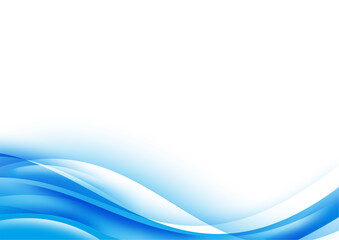 SMOOTH BLUE WAVY ABSTRACT BACKGROUND DESIGN TEMPLATE