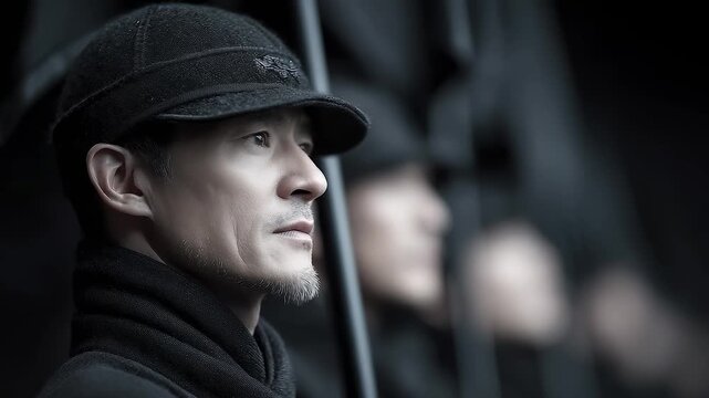 Close-up of the solemn expression of Tang Dynasty soldiers