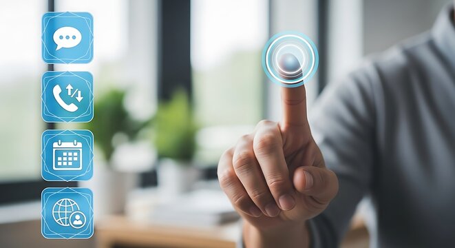 Digital Contact Methods and Technologies Presented With Graphic User Interface