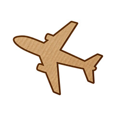 Obraz premium A paper airplane crafted from cardboard isolated on a transparent background in a 3D perspective