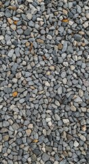 Obraz premium Detailed closeup of rough gray and white pebbles forming the natural, dry surface texture of a garden pathway material ,garden, small, grey