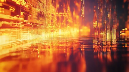 Digital city data streaming over reflective surface