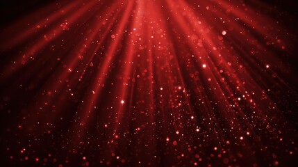 Red glowing particle background ideal for Christmas and Valentine's celebrations, creates a warm and festive atmosphere perfect for events or decor