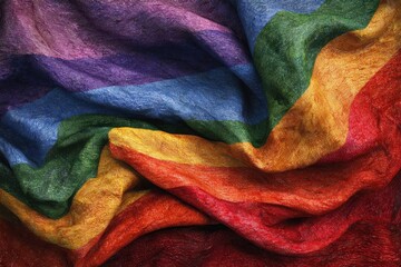 Colorful rainbow flag symbolizing LGBTQ pride, representing love, acceptance, and community during Pride Month celebrations
