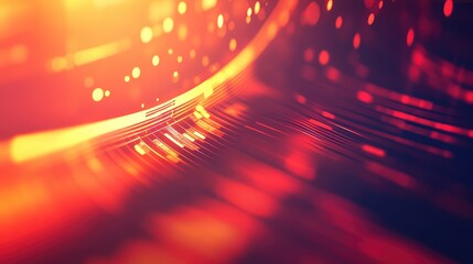 Digital data flowing through abstract light network