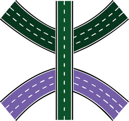 Fototapeta premium The green road sign with a vector arrow is a picture illustration that symbolizes the design of a cinematography video frame