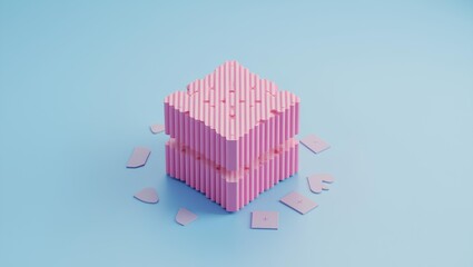 Low-poly cube