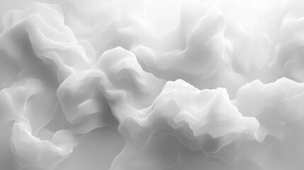 Naklejka premium Abstract grey and white digital fluid cloudscape background