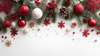 christmas decoration backdrop happy new year isolated christmas background copy space area for text banner