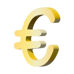 Fototapeta premium 3d euro currency symbol. Single element for design