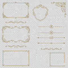 高級感ある枠や装飾のセット