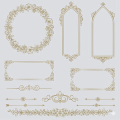 高級感ある枠や装飾のセット