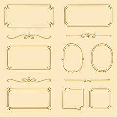 高級感ある枠や装飾のセット